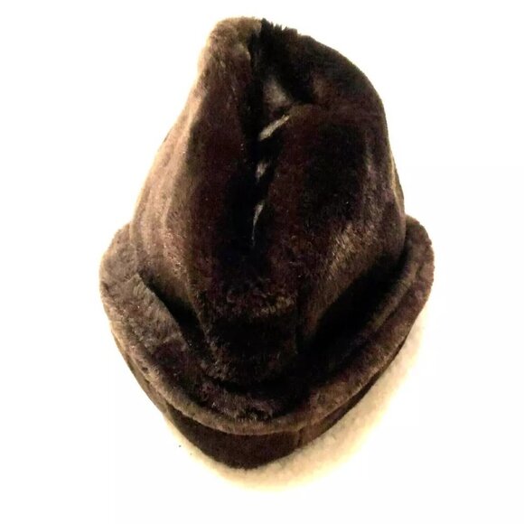 VTG TYROLEAN FAUX FUR HAT OKTOBERFEST SZ M 22" BROWN GERMAN UNITED HATTERS MENS - Picture 2 of 5